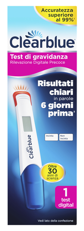 CLEARBLUE TEST GRAVIDANZA RILEVAZIONE PRECOCE DIGITALE 1 PEZZO - pharmaonline24.it