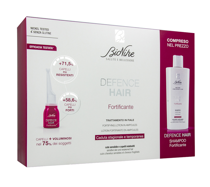 DEFENCE HAIR BIPACK RIDENSIFICANTE 21 FIALE 6 ML + SHAMPOO 200 ML - pharmaonline24.it