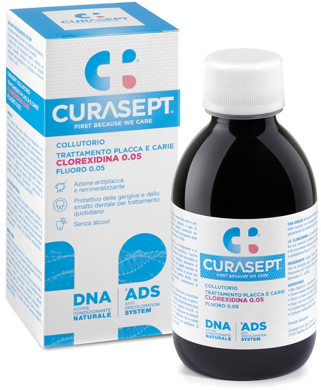 CURASEPT COLLUTORIO 0,05 ADS + DNA 200 ML - pharmaonline24.it