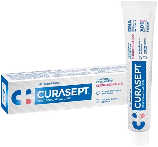 CURASEPT DENTIFRICIO 0,12 75 ML ADS+DNA - pharmaonline24.it