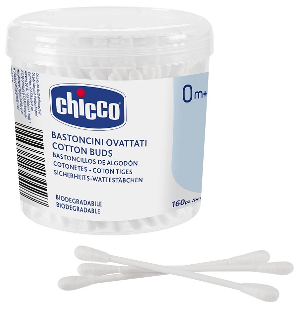 CHICCO BASTONCINI COTONATI 160 PEZZI - pharmaonline24.it