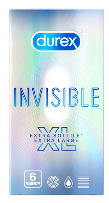 PROFILATTICO DUREX INVISIBLE XL 6 PEZZI - pharmaonline24.it