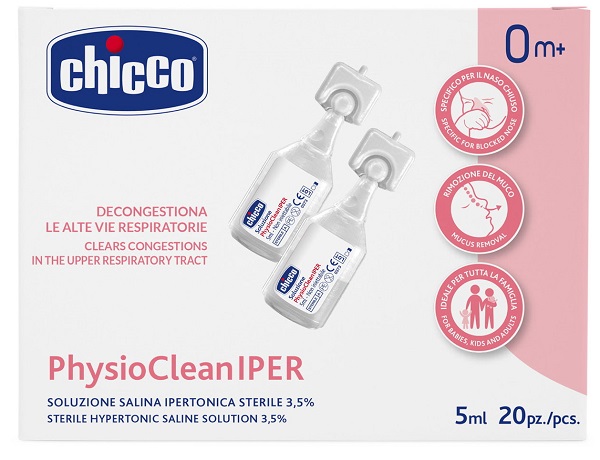 CHICCO SOLUZIONE HYPERTONIC 5 ML 20 PEZZI - pharmaonline24.it