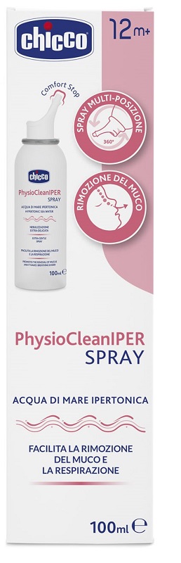 CHICCO PHYSIOCLEAN SOLUZIONE IPERTONICA SPRAY 100 ML - pharmaonline24.it