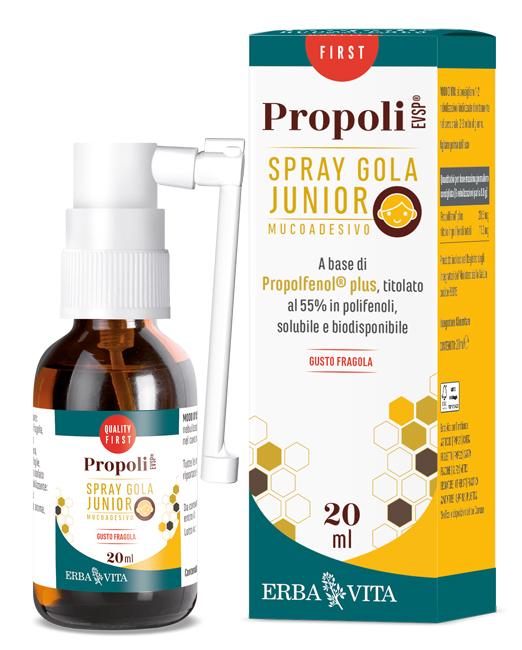 PROPOLI EVSP SPRAY GOLA JUNIOR GUSTO FRAGOLA 20 ML - pharmaonline24.it