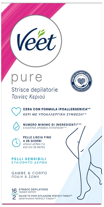 VEET STRISCE CORPO IPOALLERGENICHE 16 PEZZI - pharmaonline24.it