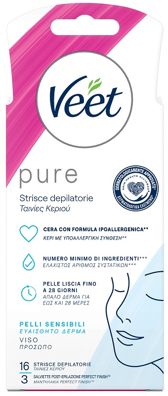 VEET STRISCE VISO IPOALLERGENICHE 16 PEZZI - pharmaonline24.it