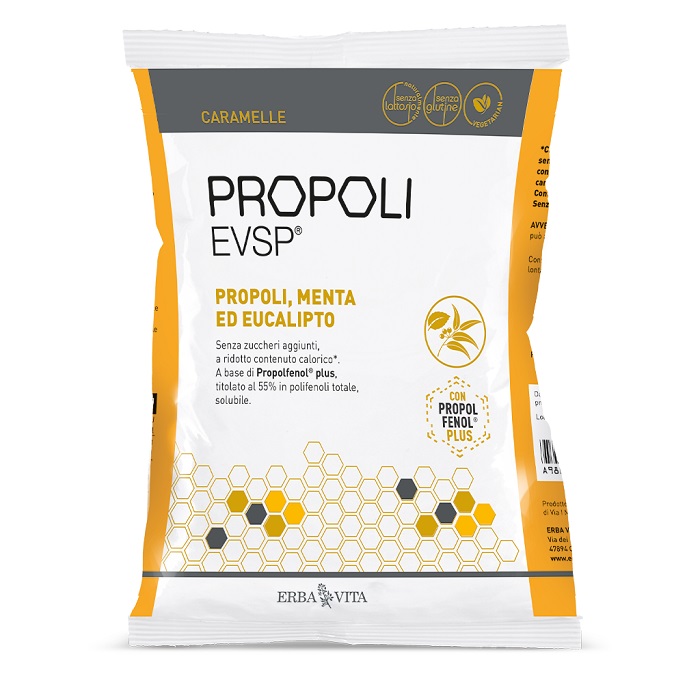 PROPOLI EVSP CARAMELLE PROPOLI MENTA EUCALIPTO 65 G - pharmaonline24.it