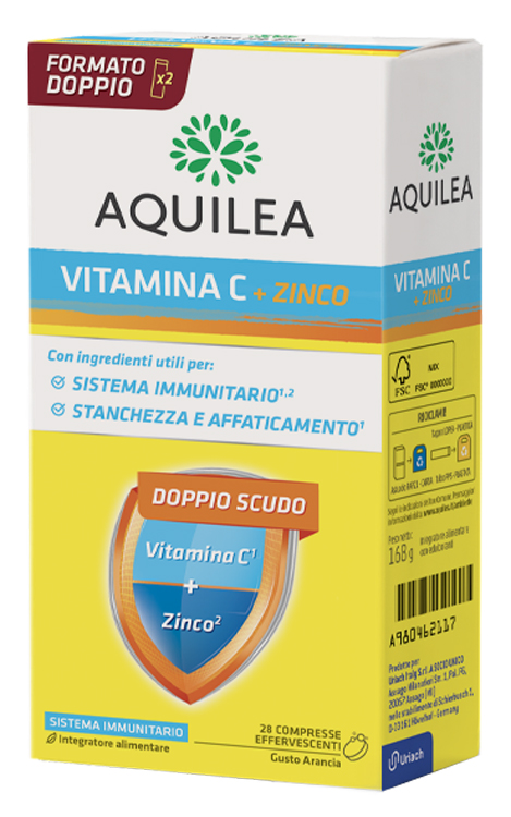 AQUILEA VITAMINA C 14 COMPRESSE EFFERVESCENTI BIPACK - pharmaonline24.it