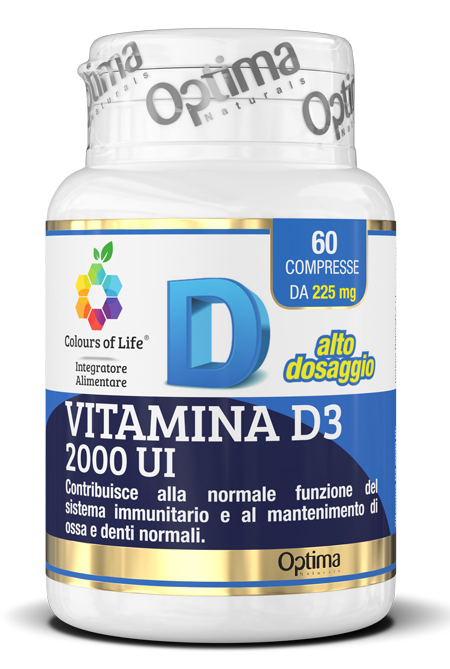 COLOURS OF LIFE VITAMINA D3 2000 UI 60 COMPRESSE - pharmaonline24.it