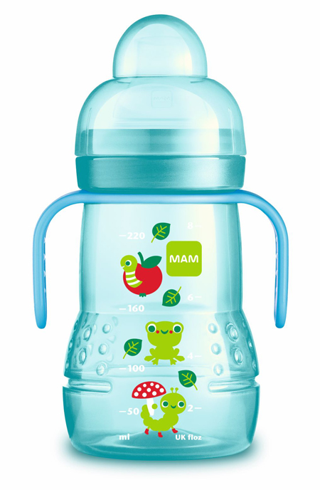 MAM TRAINER 220 ML 4+ BECCUCCIO SOFT SILICONE NEUTRO - pharmaonline24.it