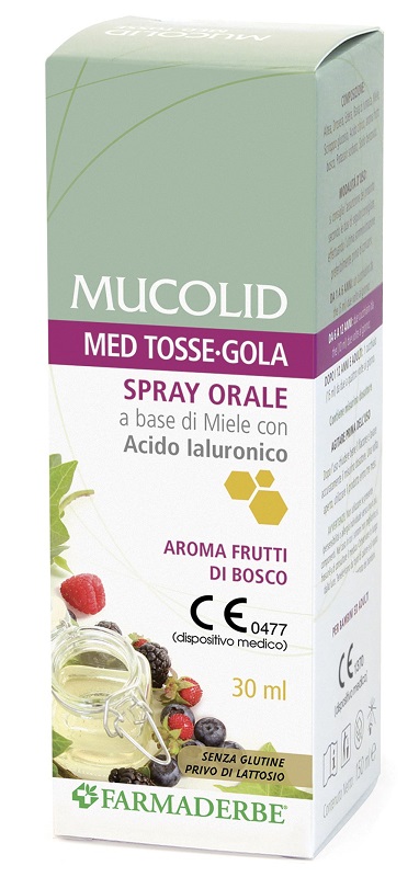 MUCOLID MED TOSSE GOLA SPRAY ORALE 30 ML AROMA FRUTTI DI BOSCO - pharmaonline24.it