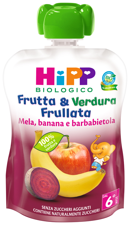 HIPP BIO FRUTTA & VERDURA MELA BANANA BARBABIETOLA 90 G - pharmaonline24.it