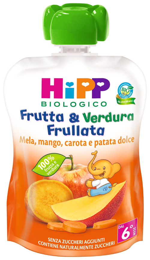 HIPP BIO FRUTTA & VERDURA MELA MANGO CAROTA PATATA DOLCE 90 G - pharmaonline24.it