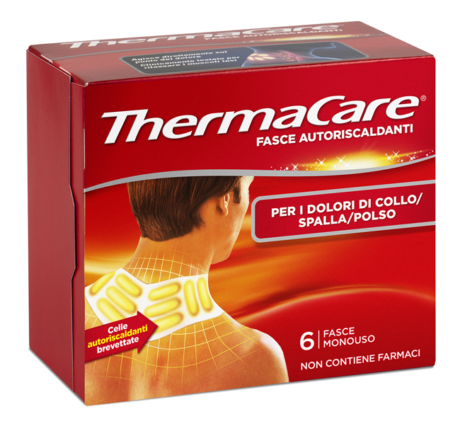 FASCE AUTORISCALDANTI A CALORE TERAPEUTICO THERMACARE COLLO/SPALLA/POLSO 6 PEZZI - pharmaonline24.it