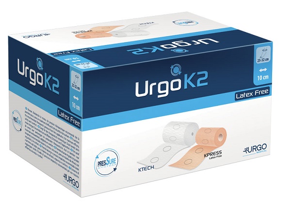 BENDAGGIO URGOK2 LATEX FREE KIT BENDAGGIO T2 CAVIGLIA 25-32 2 PEZZI 10 CM - pharmaonline24.it