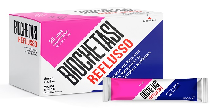 BIOCHETASI REFLUSSO 20 STICK AROMA ARANCIA - pharmaonline24.it
