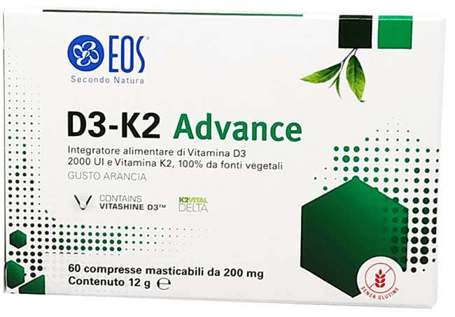 EOS D3 K2 ADVANCE 60 COMPRESSE MASTICABILI - pharmaonline24.it