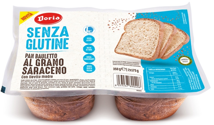 DORIA PAN BAULETTO GRANO SARACENO 2 PEZZI DA 175 G - pharmaonline24.it