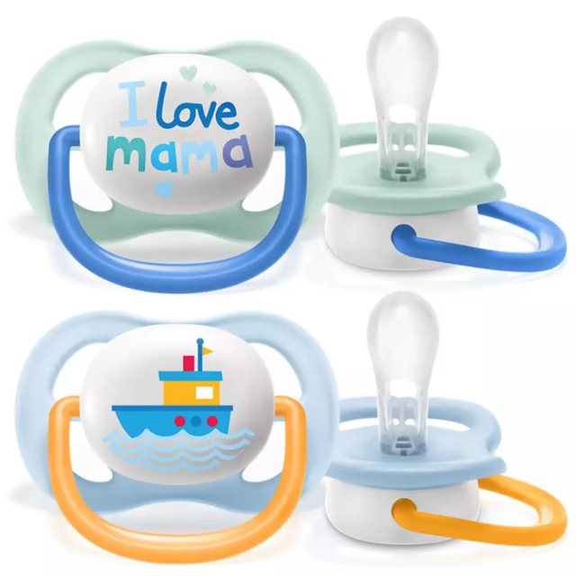 AVENT ULTRA AIR SUCCHIETTO MAMA/BOAT MASCHIO 0-6 MESI 2 PEZZI - pharmaonline24.it