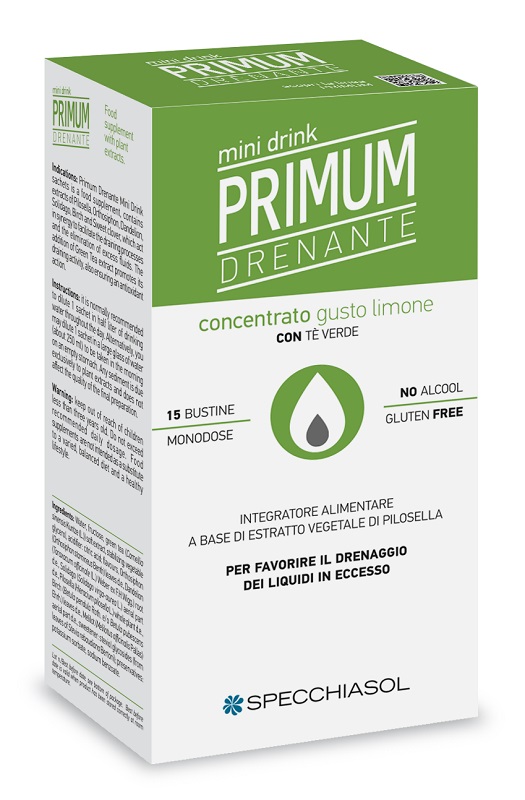 PRIMUM DRENANTE MINIDRINK LIMONE 15 STICK DA 10 ML - pharmaonline24.it