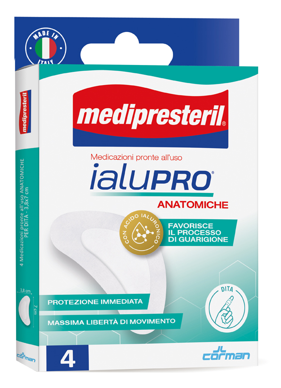 MEDIPRESTERIL IALUPRO DITA 3,8X7 CM 4 PEZZI - pharmaonline24.it