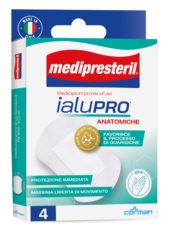 MEDIPRESTERIL IALUPRO MANI 5X7,5 CM 4 PEZZI - pharmaonline24.it