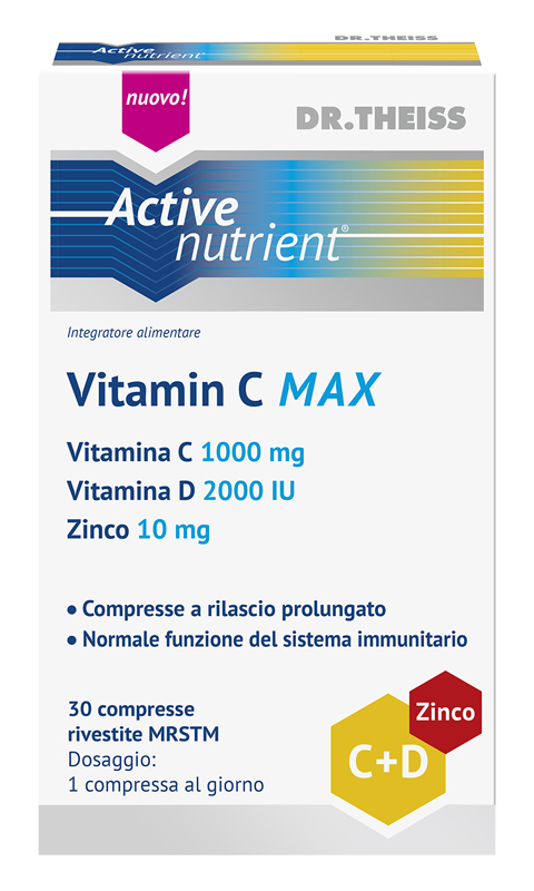THEISS ACTIVE NUTRIENT VITAMIN C MAX 30 COMPRESSE - pharmaonline24.it