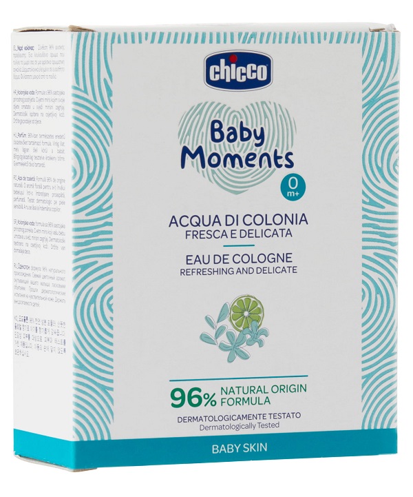 CHICCO BABY MOMENTS ACQUA DI COLONIA FRESCA E DELICATA 100 ML - pharmaonline24.it