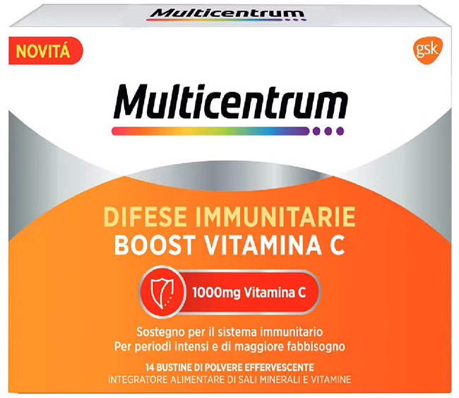 MULTICENTRUM DIFESE IMMUNITARIE BOOST VITAMINA C 28 BUSTINE - pharmaonline24.it