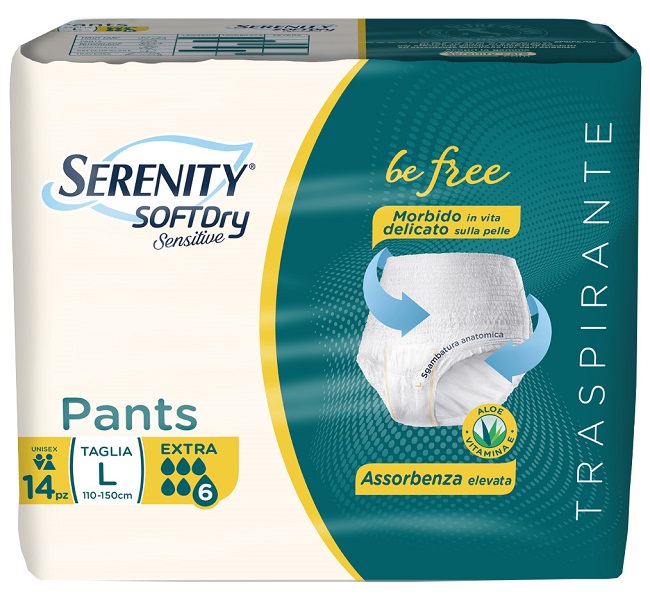 SERENITY PANTS SD SENSITIVE BE FREE EXTRA L 14 PEZZI - pharmaonline24.it