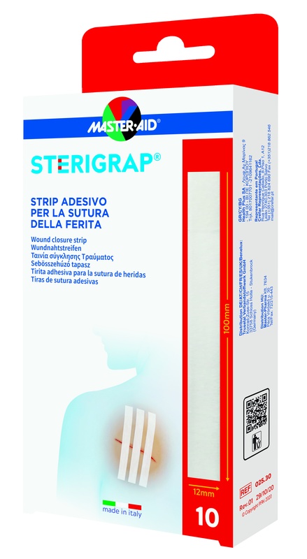 MASTER-AID STERIGRAP STRIP ADESIVO SUTURA FERITE 100X12 MM 6 PEZZI - pharmaonline24.it