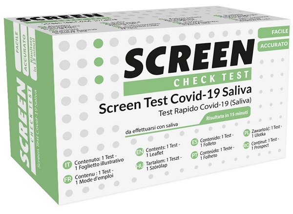 SCREEN TEST ANTIGENICO RAPIDO AUTODIAGNOSTICO COVID-19 SARS-COV-2 CAMPIONI SALIVARI SELFTEST COVID SALIVA SCREEN - pharmaonline24.it
