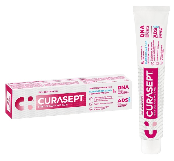 CURASEPT GEL DENTIFRICIO ADS DNA TRATTAMENTO LENITIVO 75 ML - pharmaonline24.it