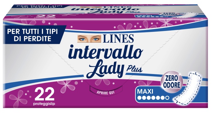 PROTEGGISLIP LINES INTERVALLO LADY PLUS MAXI 22 PEZZI - pharmaonline24.it