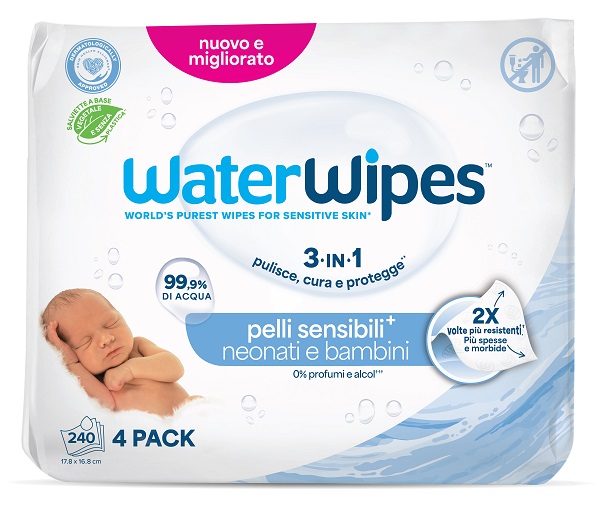 WATERWIPES BIO 4 X 60 PEZZI - pharmaonline24.it