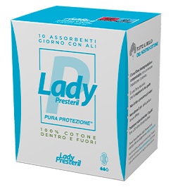 LADY PRESTERIL ASSORBENTI GIORNO CON ALI RIPIEGATI BIODEGRADABILI 10 PEZZI - pharmaonline24.it