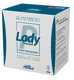 LADY PRESTERIL ASSORBENTI NOTTE CON ALI RIPIEGATI BIODEGRADABILI 10 PEZZI - pharmaonline24.it