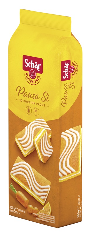 SCHAR PAUSA SI' MERENDINE DI PAN DI SPAGNA AL GUSTO DI CAROTA E ARANCIA 10 PORZIONI DA 30 G - pharmaonline24.it
