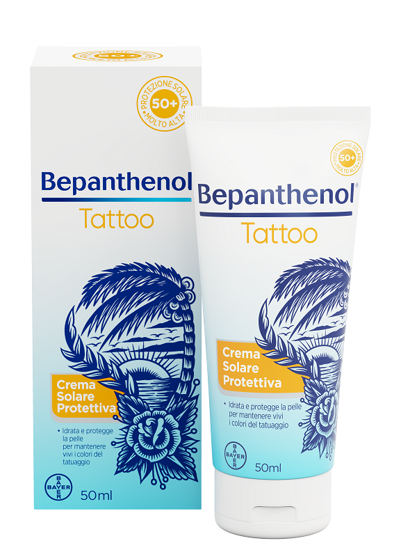 BEPANTHENOL TATTOO CREMA SOLARE PROTETTIVA SPF50+ 50 ML - pharmaonline24.it