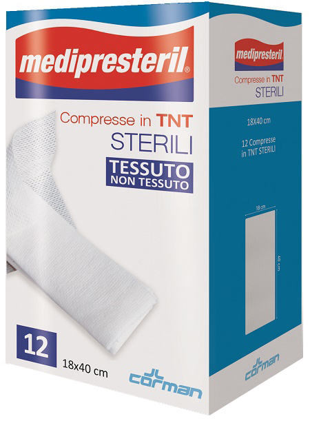 COMPRESSE STERILI TNT MEDIPRESTERIL 18X40 CM 12 PEZZI - pharmaonline24.it