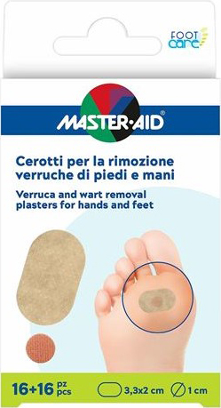 CEROTTO VERRUCHE MASTER-AID FOOTCARE PIEDI/MANI 16 PEZZI E4 - pharmaonline24.it