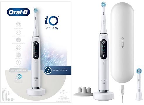 ORAL-B IO 9 WHITE SPAZZOLINO ELETTRICO + 2 REFILL TESTINE CON CUSTODIA DA VIAGGIO - pharmaonline24.it