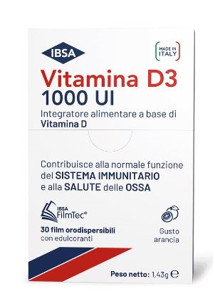VITAMINA D3 IBSA 1000UI 30 FILM ORODISPERSIBILI - pharmaonline24.it