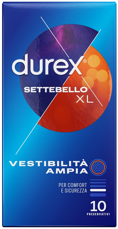 PROFILATTICO DUREX SETTEBELLO EXTRALARGE 10 PEZZI - pharmaonline24.it