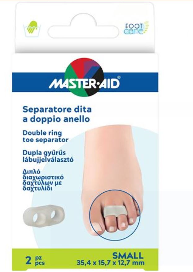 SEPARATORE DITA MASTER-AID FOOTCARE CON ANELLO DOPPIO SMALL 2 PEZZI C10 - pharmaonline24.it