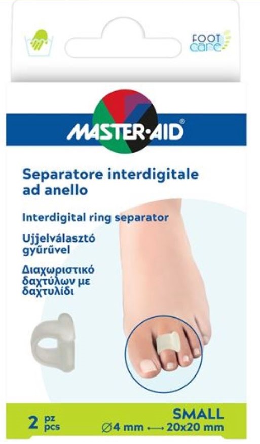 SEPARATORE DITA MASTER-AID FOOTCARE CON ANELLO LARGE 2 PEZZI C18 - pharmaonline24.it