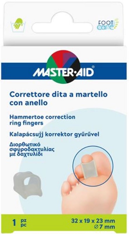 CORRETTORE DITA A MARTELLO MASTER-AID FOOTCARE CON ANELLO 1 PEZZO C14 - pharmaonline24.it