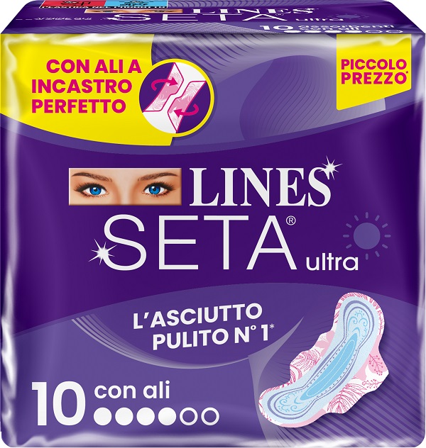 LINES SETA ULTRA ASSORBENTI ALI DWCT 10 PEZZI - pharmaonline24.it