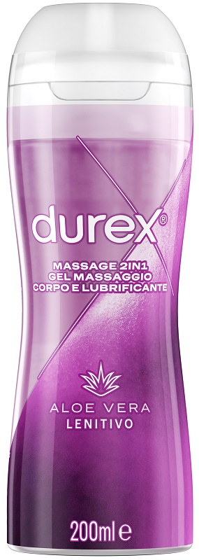 DUREX MASSAGE 2 IN 1 GEL MASSAGGIO CORPO E LUBRIFICANTE ALOE VERA 200 ML - pharmaonline24.it